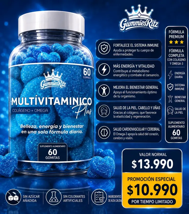 Gomitas Multivitamínicas Plus con Colágeno y Omega - 1