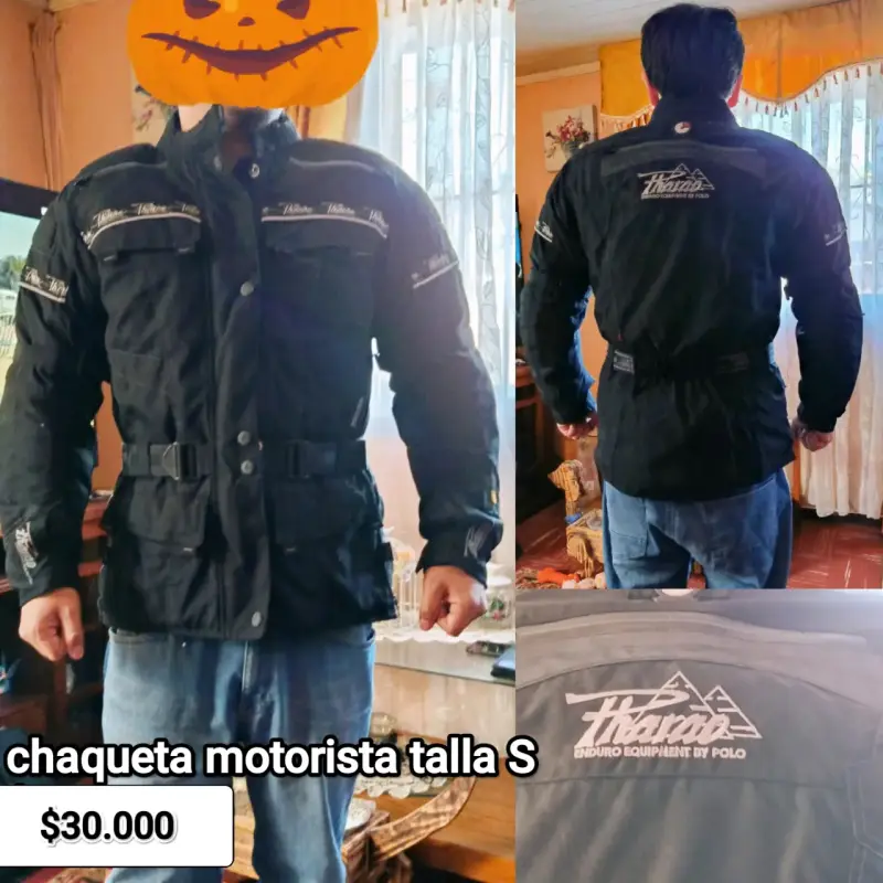 Chaqueta de moto Thara negra talla S