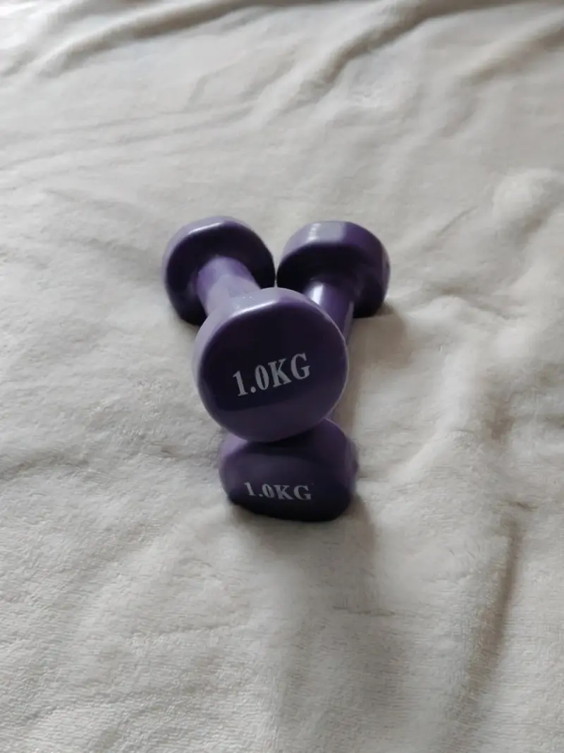 Mancuernas de 1kg color morado para entrenamiento - 2