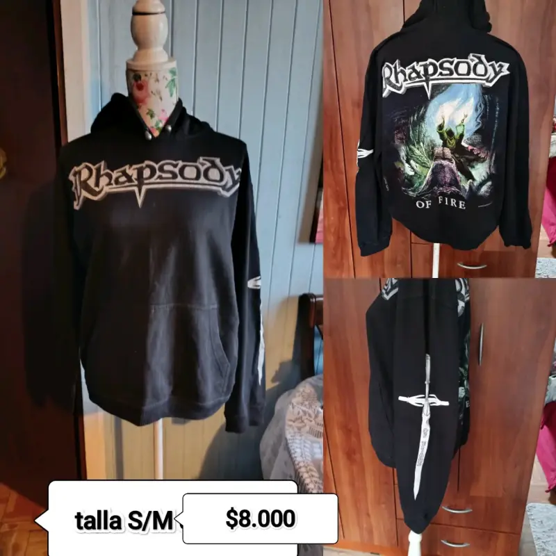Polerón Rhapsody of Fire negro talla S/M