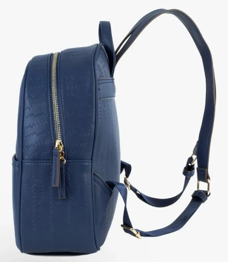 Mochila azul de cuero sintético Cloe - 5