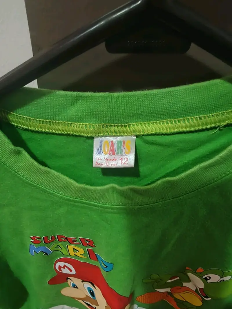 Polera manga larga Super Mario verde para niños - 2