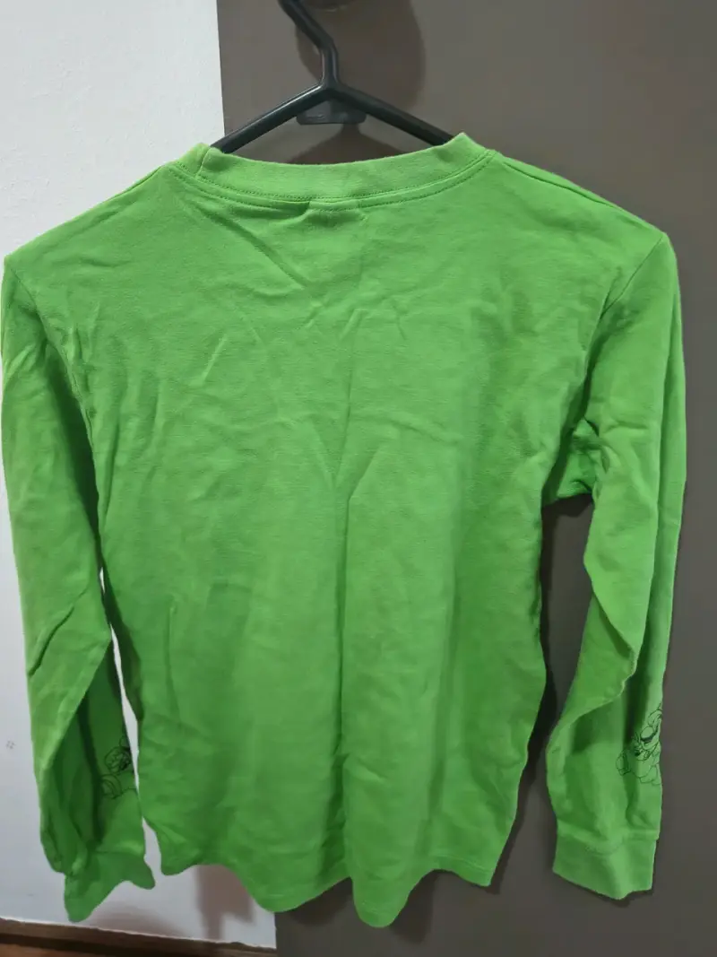 Polera manga larga Super Mario verde para niños - 3