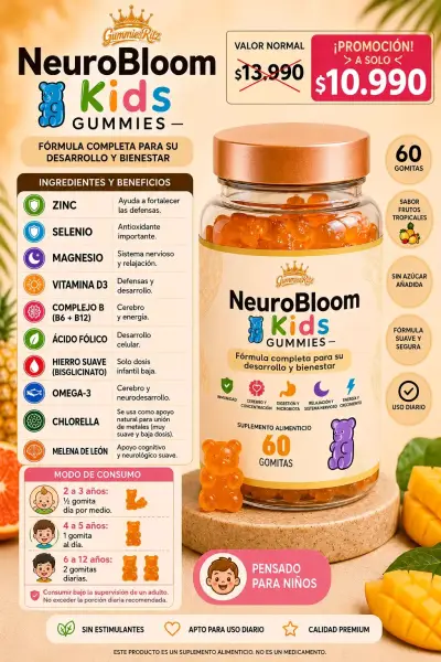 Gomitas NeuroBloom Kids para niños, 60 unidades - miniatura 1