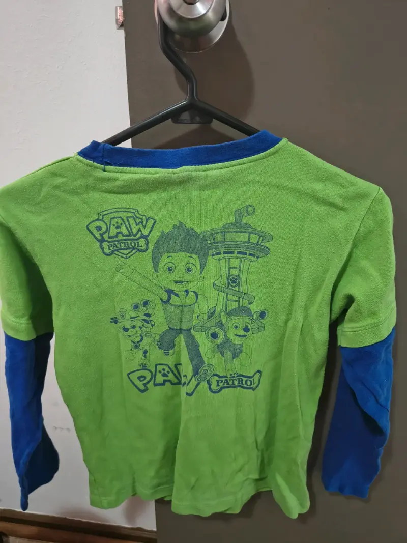 Polera infantil Paw Patrol verde y azul - 2