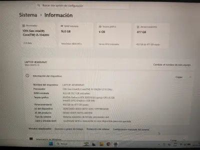 Laptop Gaming Acer Nitro 15 con Intel Core i5 y NVIDIA RTX - miniatura 3