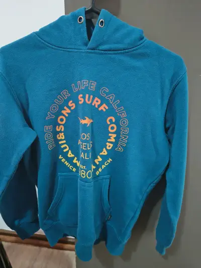 Polerón azul con capucha estilo surf California - miniatura 1