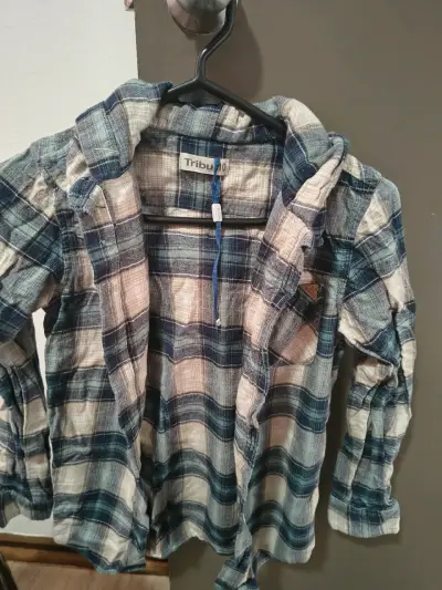 Camisa de franela a cuadros Tribu para hombre - miniatura 1