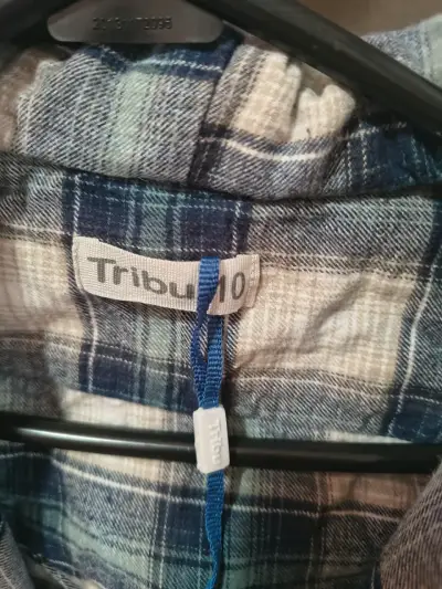 Camisa de franela a cuadros Tribu para hombre - miniatura 2