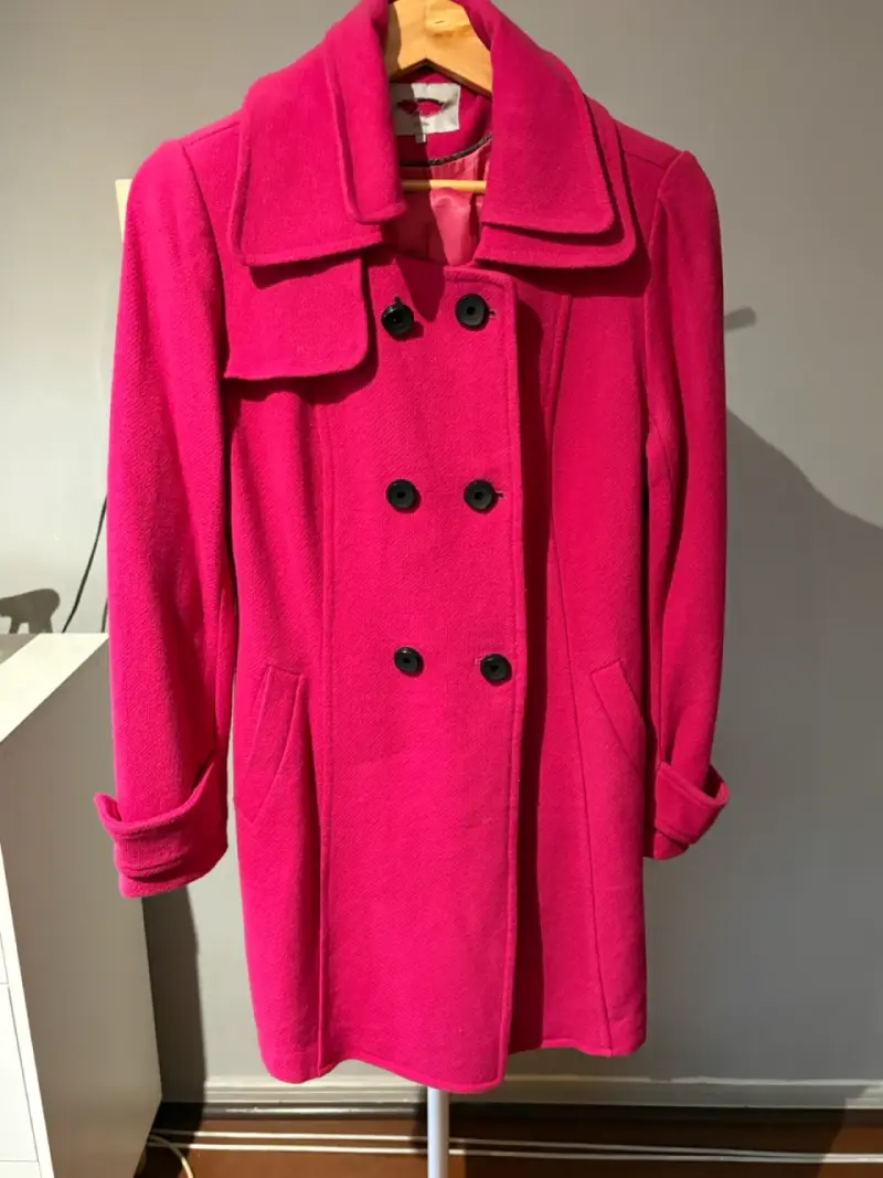 Abrigo fucsia mujer - 1