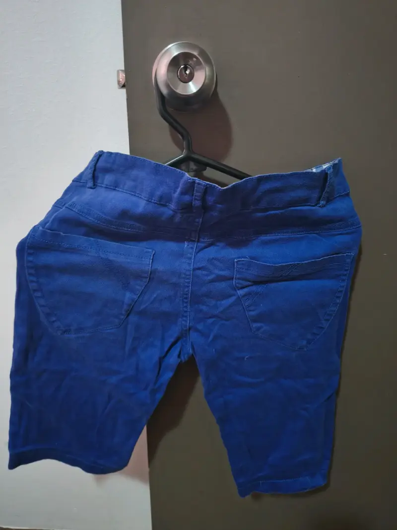 Bermudas de hombre azul con forro a cuadros - 2