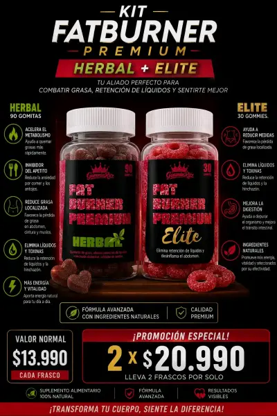 Kit Fat Burner Premium Herbal y Elite GummiesRitz - miniatura 1
