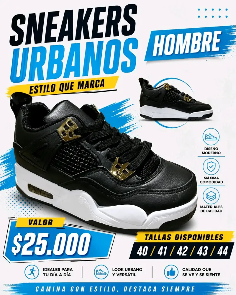 Zapatillas Urbanas Hombre Estilo Moderno - 1
