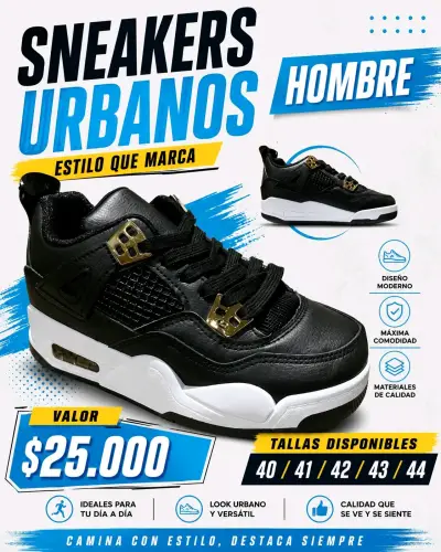Zapatillas Urbanas Hombre Estilo Moderno - miniatura 1