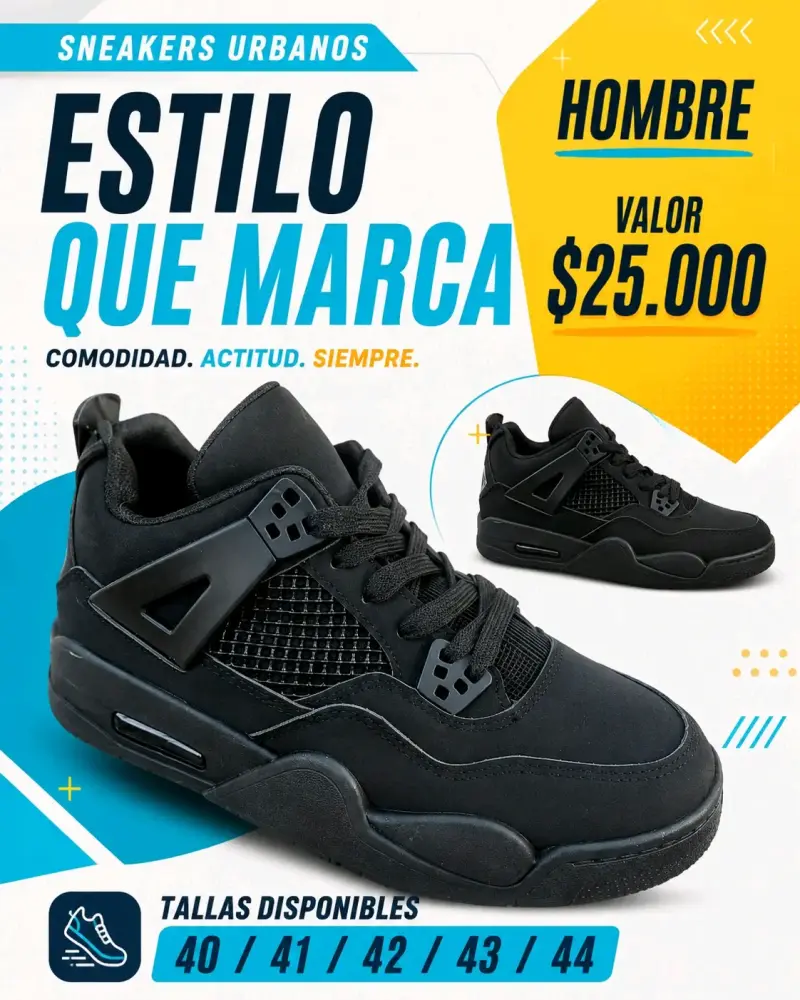 Zapatillas Urbanas Hombre Estilo Moderno - 3