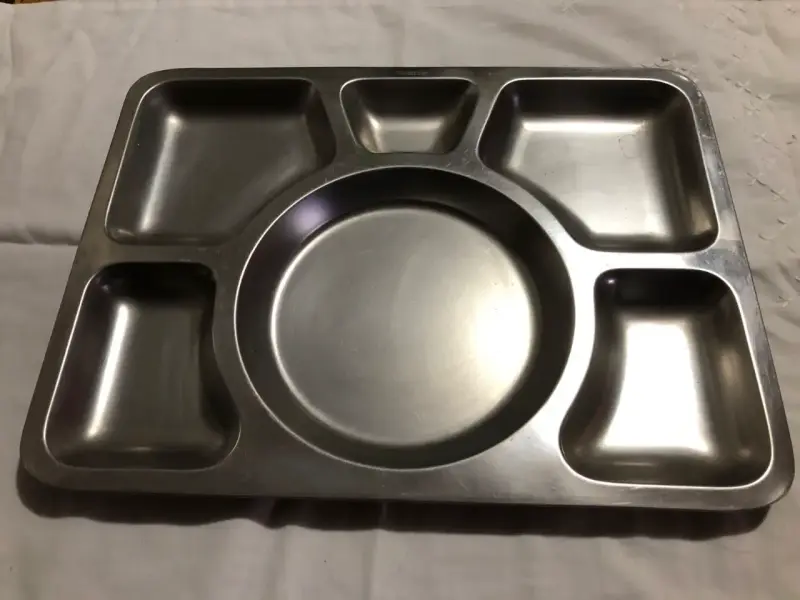 Bandeja de acero inoxidable para comidas - 1