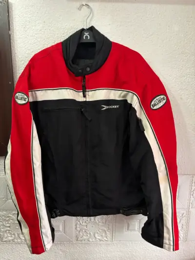 Chaqueta de moto Joe Rocket Ballistic roja y negra - miniatura 1