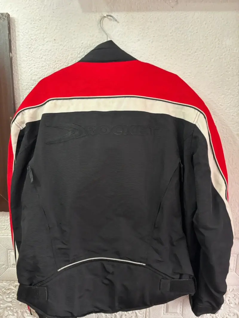 Chaqueta de moto Joe Rocket Ballistic roja y negra - 4