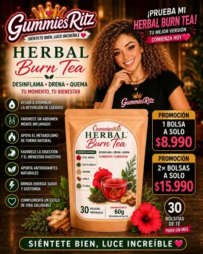 Té Herbal Burn GummiesRitz 30 Bolsitas - miniatura 1