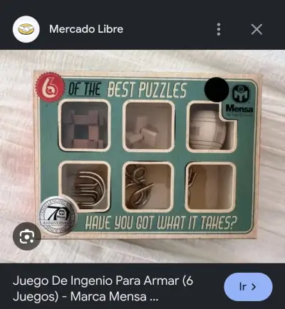 Juego de Ingenio Mensa 6 Puzzles - miniatura 1
