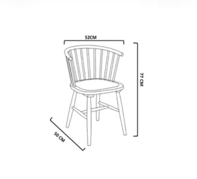 Silla de Madera Estilo Nórdico - miniatura 1