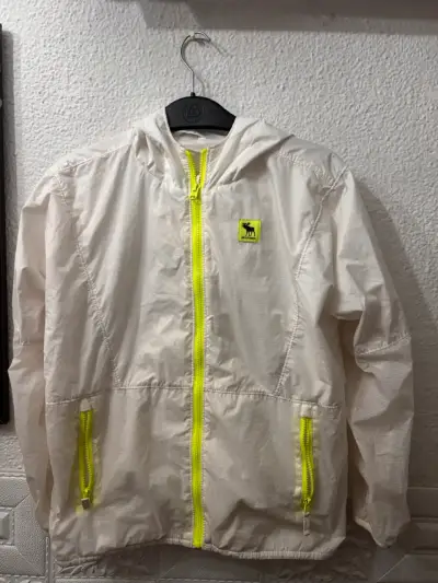 Chaqueta cortaviento blanca Abercrombie para niños - miniatura 1
