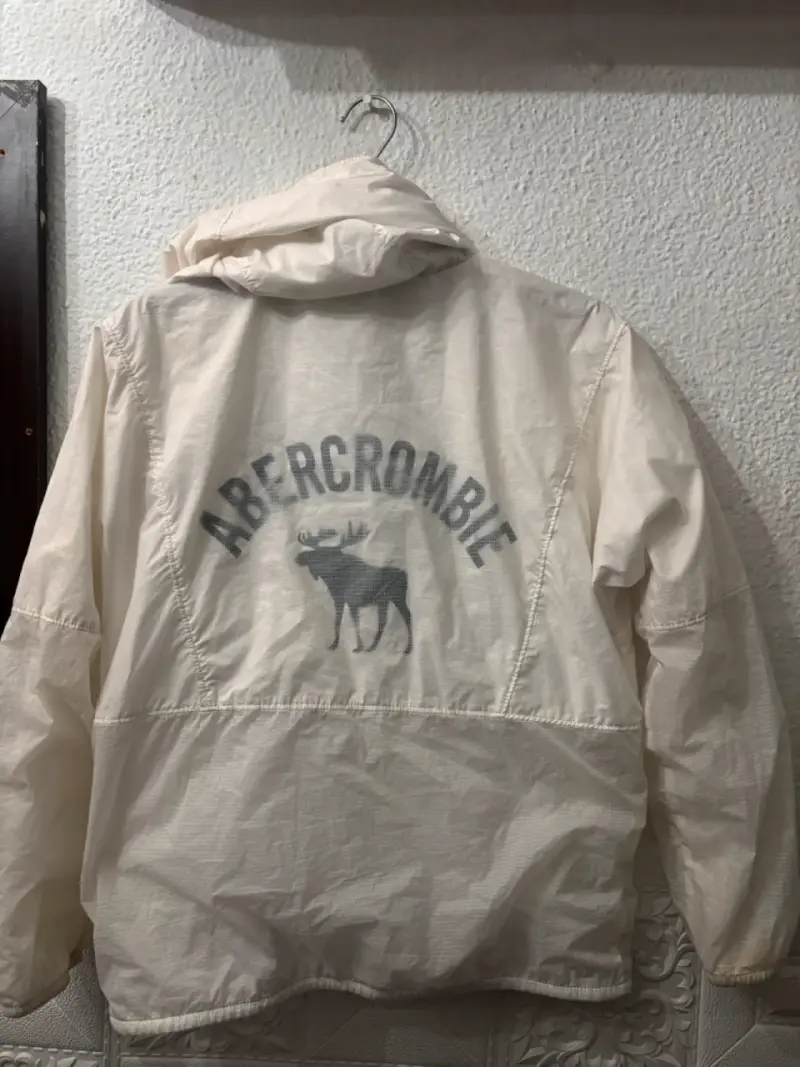 Chaqueta cortaviento blanca Abercrombie para niños - 3