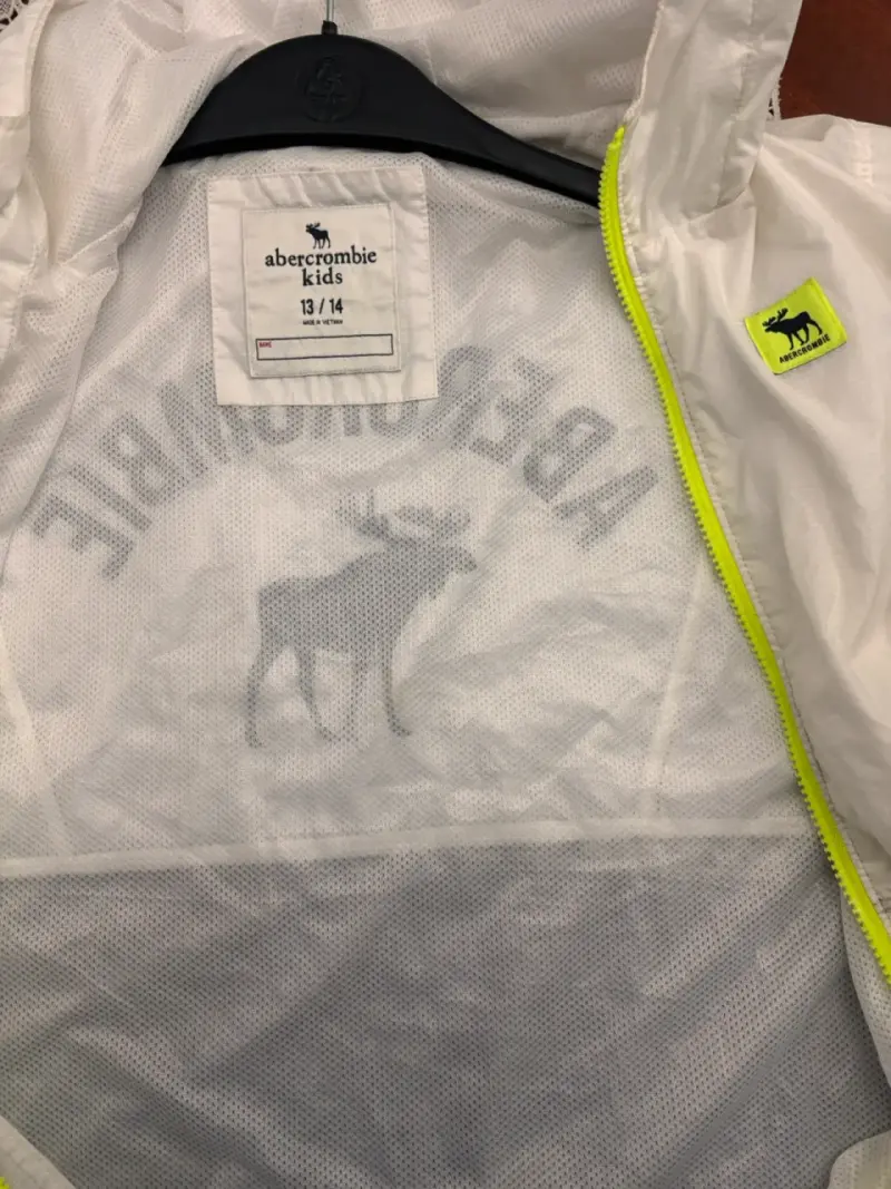 Chaqueta cortaviento blanca Abercrombie para niños - 4