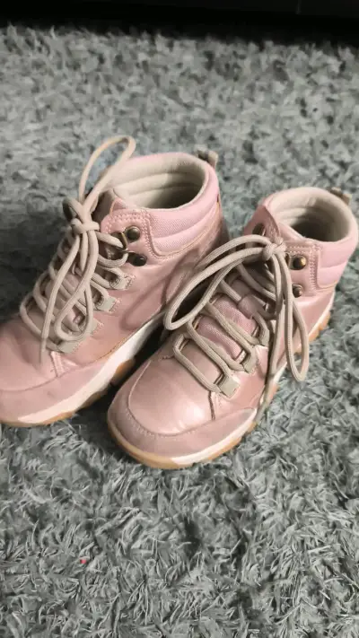 Botines rosados para niña con cordones - miniatura 3
