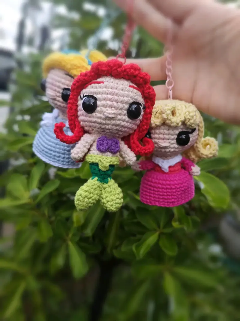 Llaveros amigurumi de princesas Disney - 1
