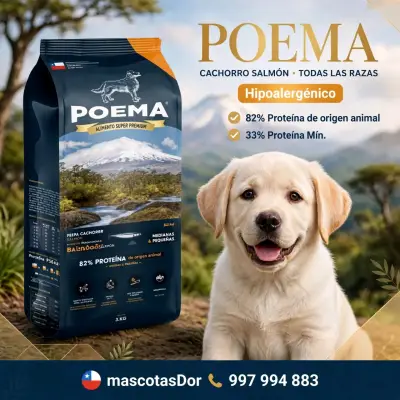Alimento Super Premium Poema Cachorro Salmón 3kg - miniatura 1