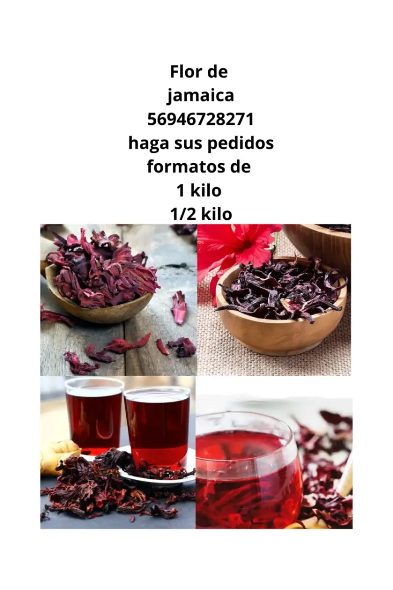 Flor de jamaica  formatos de 1/2 kilo y 1 kilo - 4