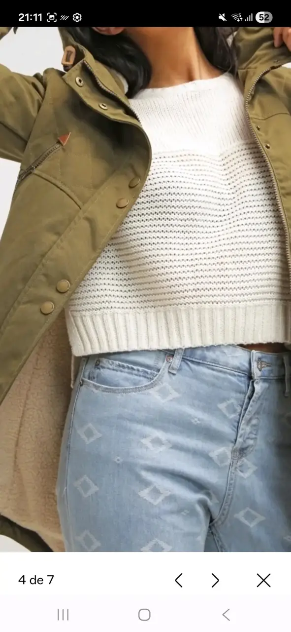 Parka verde con capucha Volcom para mujer - 6