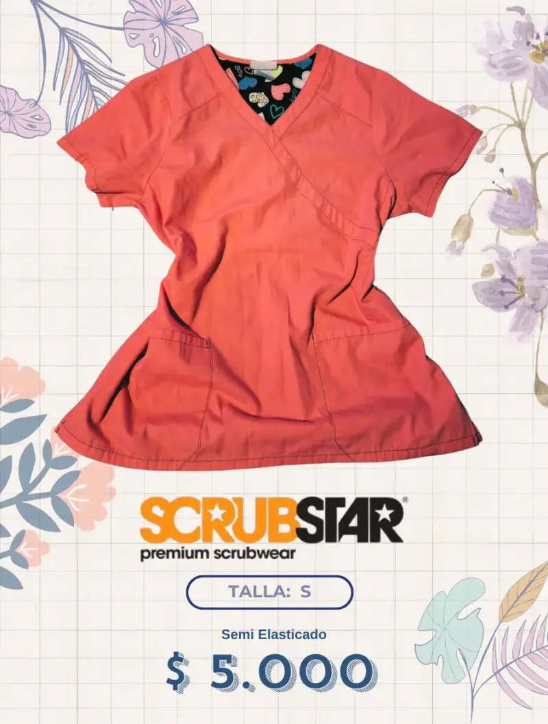 Blusa médica coral Scrubstar S