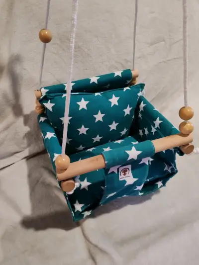 Columpio para bebé de tela con estrellas - miniatura 1