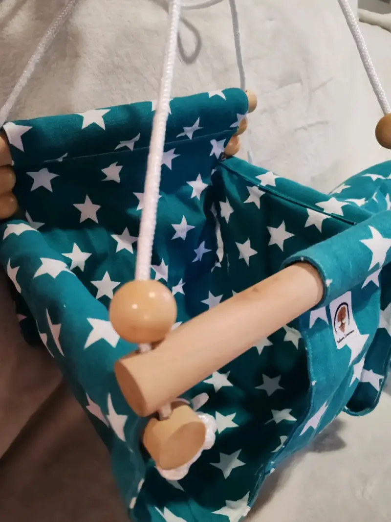 Columpio para bebé de tela con estrellas - 4