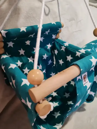 Columpio para bebé de tela con estrellas - miniatura 4