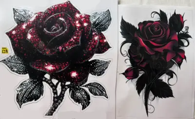 Adhesivos decorativos de rosas - miniatura 1