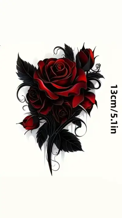 Adhesivos decorativos de rosas - miniatura 3