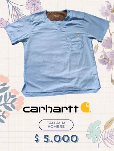 Polera clínica Carhartt celeste  M para hombre - miniatura 1