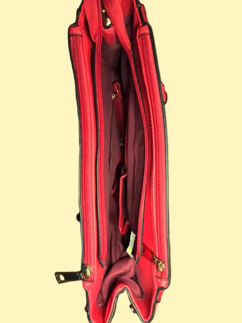 Bolso de mano rojo elegante - 3