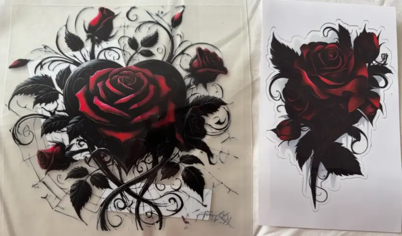 Adhesivos decorativos de rosa - 1