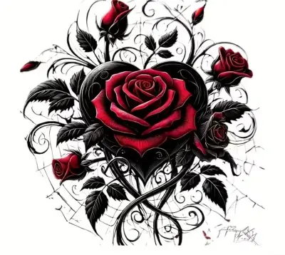 Adhesivos decorativos de rosa - miniatura 2