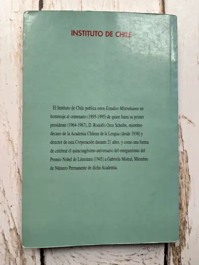 Libro 'Estudios Mistralianos de Rodolfo Oroz' - miniatura 2