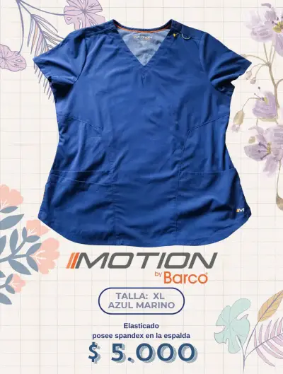 Blusa médica azul marino Motion by Barco XL - miniatura 1