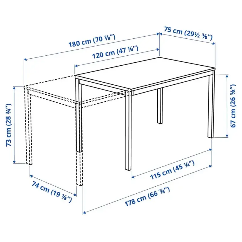 Juego de comedor blanco con mesa y sillas - 2