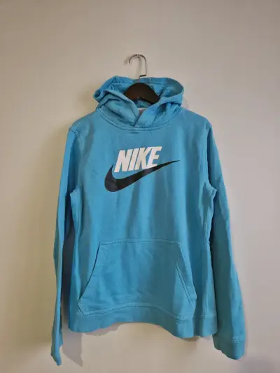 Polerón azul Nike con capucha para mujer - miniatura 2