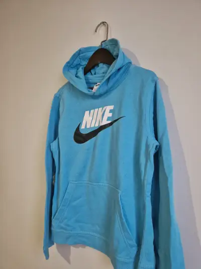 Polerón azul Nike con capucha para mujer - miniatura 4