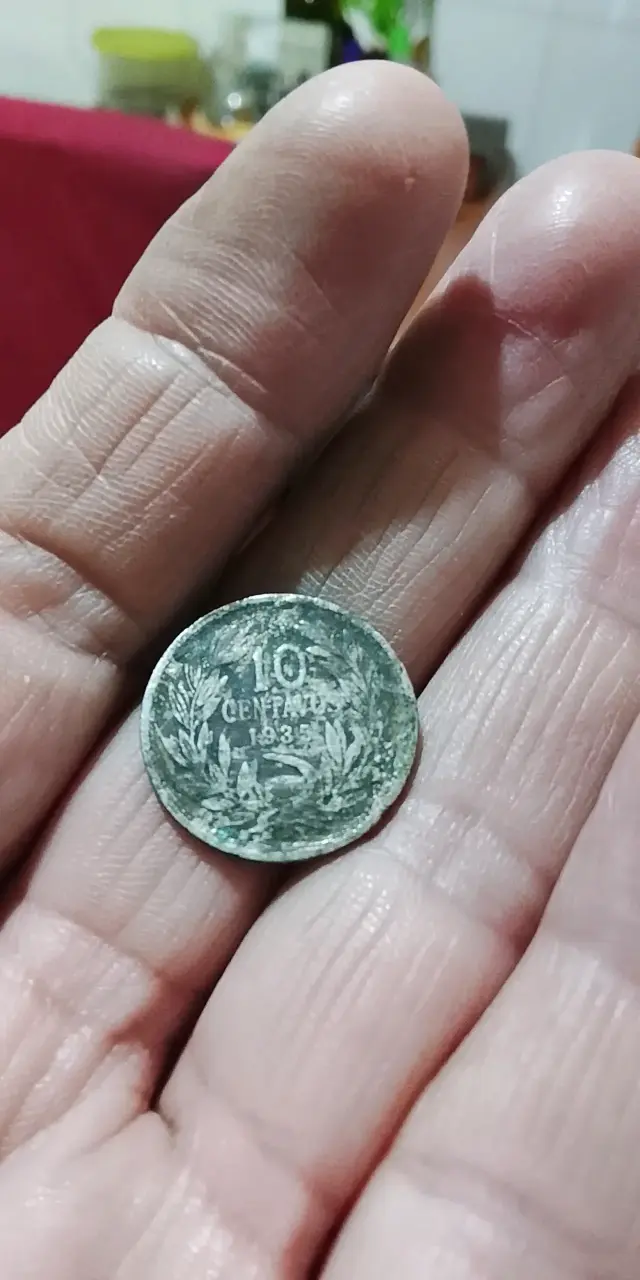 Moneda antigua de 10 centavos 1935