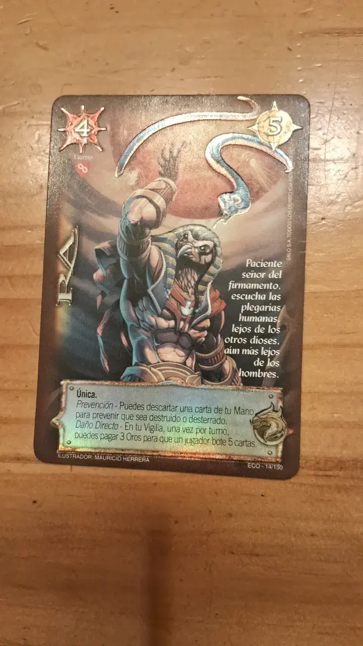 Carta de juego coleccionable Ra